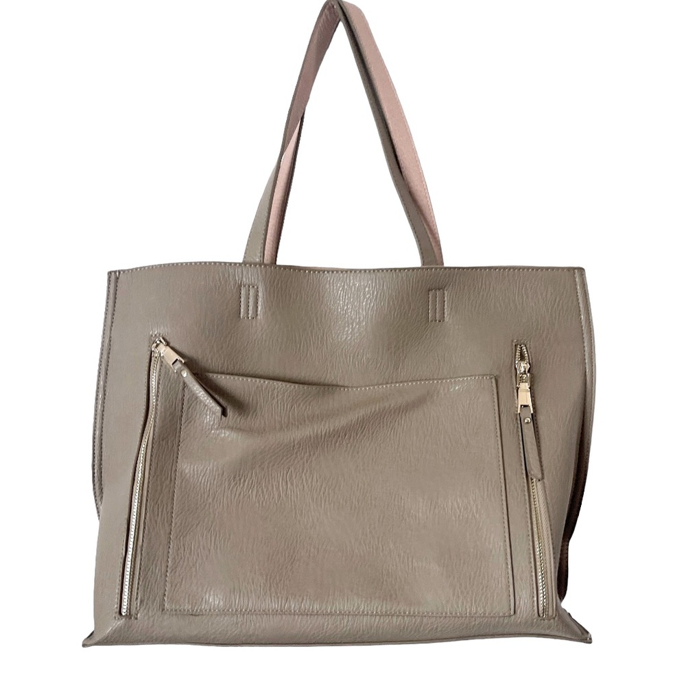 Miztique taupe and light pink shoulder bag